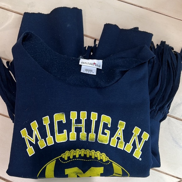 Michigan state football fringe crop navy sweater - Picture 7 of 8